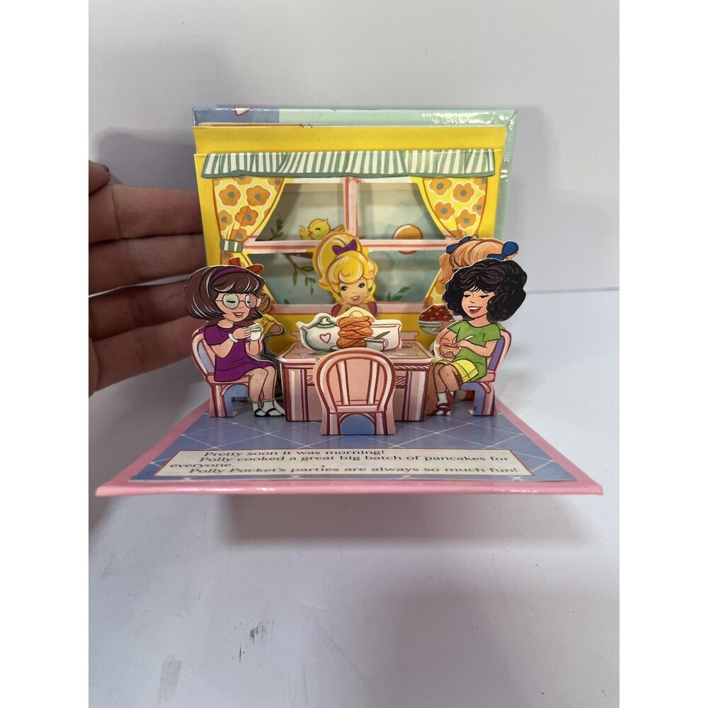Vintage Polly Pocket's Pajama Party Pop-Up Book 1995 Bluebird Story Pops - Picture 7 of 7
